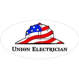 Union Electrician Hard Hat - Construction Toolbox, Hardhat, Lunchbox, Helmet, Mechanic & More