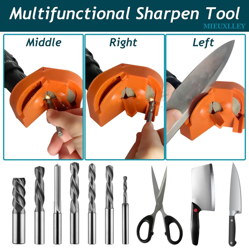 Drill Bit Sharpener,Portable Drill Bit Sharpener,Multipurpose Drill Bit Grinding Sharpener