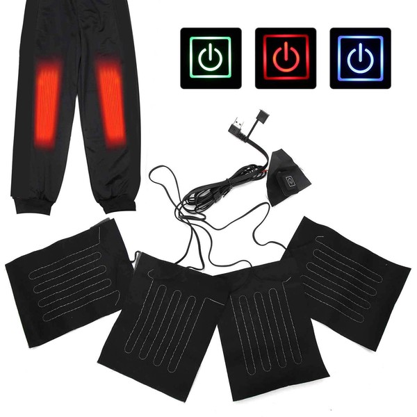 Clothes Heating Mat Vest Heat Pad Winter Electric Adjustable 3 Heat Settings Pet Heating Pad (with Switch) (4 Items)