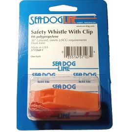 Sea Dog Safety Whistle with Clip - Made in USA - Very Loud - Free Shipping