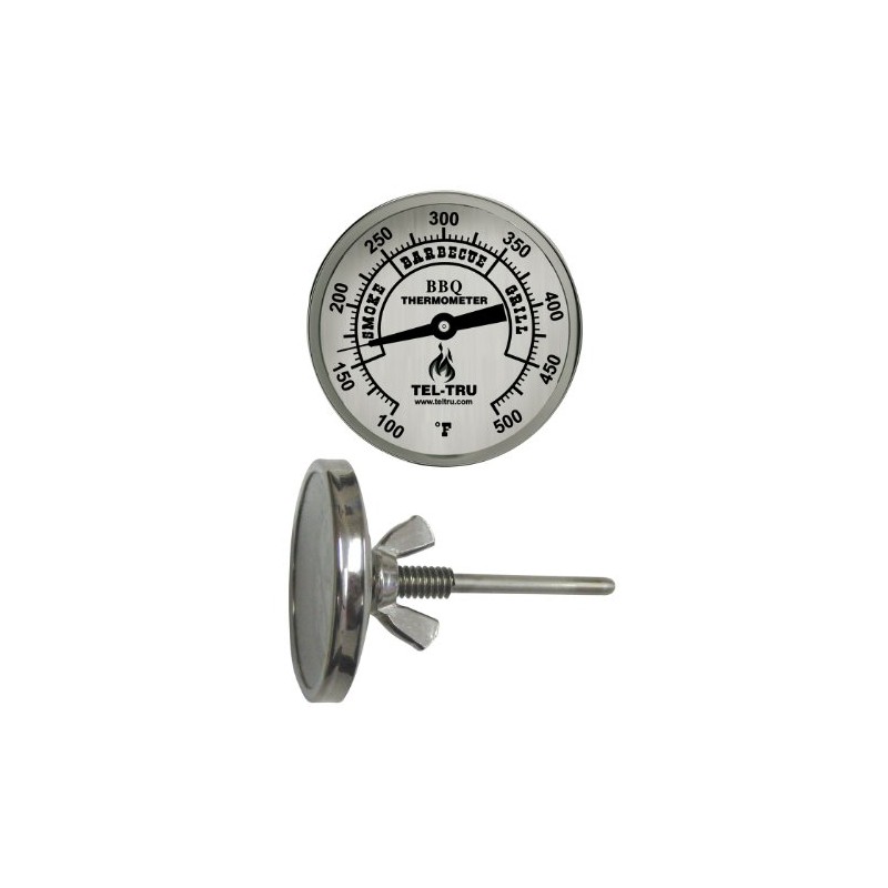 tel-tru bq225 barbacoa termómetro, 5,1 cm Dial de aluminio, 6,3