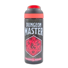HOX DUNGEONS AND DRAGONS Reusable BPA free Kids Atlantic Water Hydration Bottle with built in Carry Loop, Flip Up Spout and removeable straw - 600ml