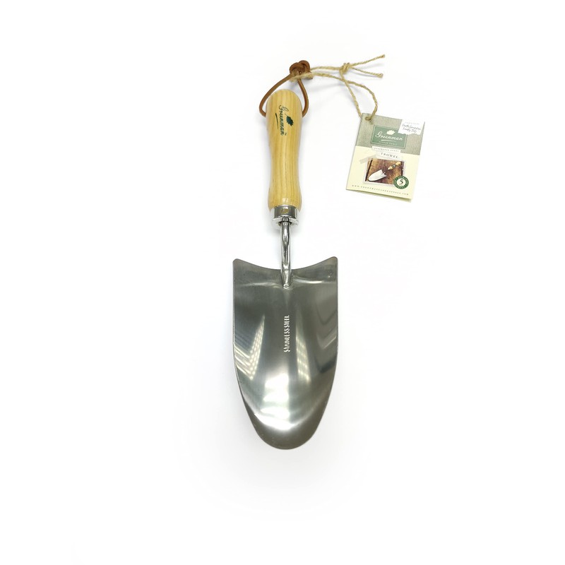 Greenman Stainless Steel Hand Trowel Ash Handled