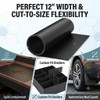 Black Plastic Roll 12x96x0.04inch, Hard Polypropylene Flexible Plastic Sheet into