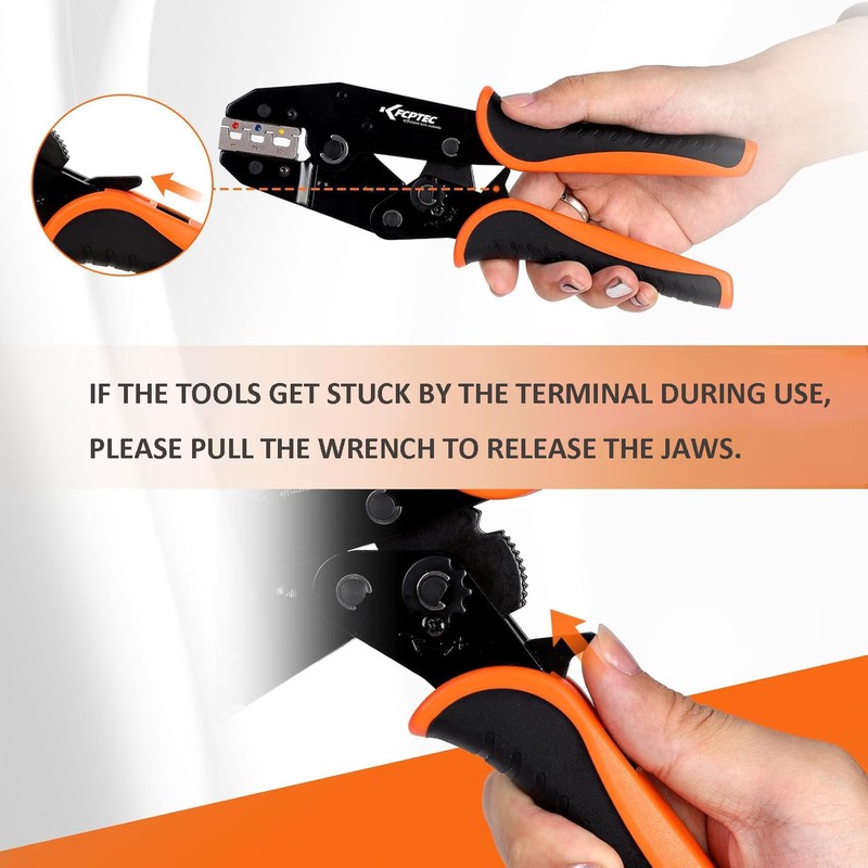 KF CPTEC Ratcheting Crimping Tool Kit 5PCS - Quick-Change Jaws
