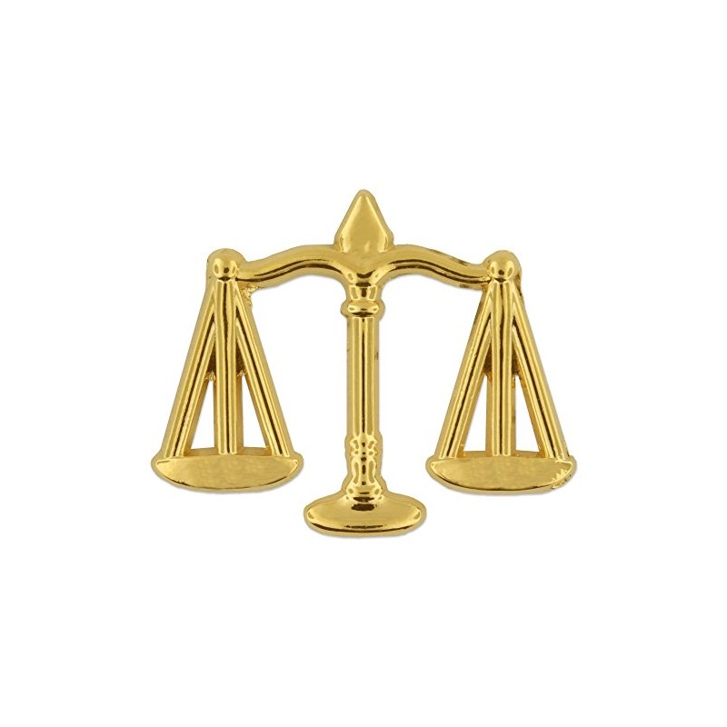 PinMart Scales of Justice Lawyer Gift Gold Lapel Pin