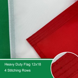 Bradford Italian Flag 12x18 Inch Outdoor, Italy Flags Small It National Flag for Boat with 2 Brass Grommets, Flag of Italy Green White Red Flag 4 Stitch Hemming