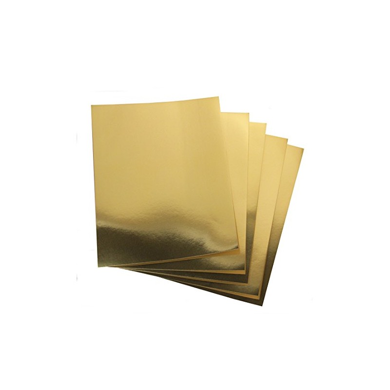 Hygloss Products Metallic Foil Board-10 Sheets, 10"x13" 5 Gold &