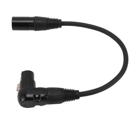 Ausla XLR-Mikrofon-Verlängerungskabel-Adapter, 90°-Winkel-XLR-Buchse auf Stecker-Kabel, Selbstsicherndes Design, Metallstecker, Hohe Klarheit, Geräuschunterdrückung (1 m / 3,3 Fuß)