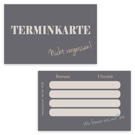 PRICARO Grey Appointment Cards (Pack of 200)