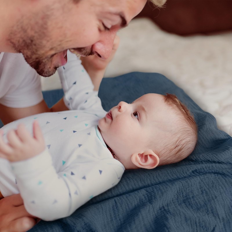 Muslin Swaddle Blankets for Newborn, 3 Pack Breathable Soft Receiving