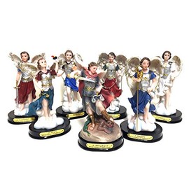 Gigi's Classy Kids 7 Archangels Religious Statues 5 Inch Siete Arcangeles Complete Full Set Figuras