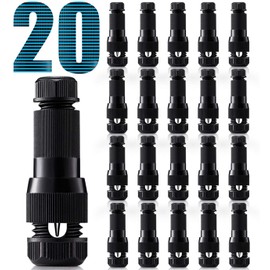 SUNVIE Low Voltage Fastlock Wire Connectors for Landscape Lighting Path Lights 12-14 Gauge Cable Connector Work with Malibu Paradise Moonrays and Other Outdoor Lighting Brands (20 Pack)