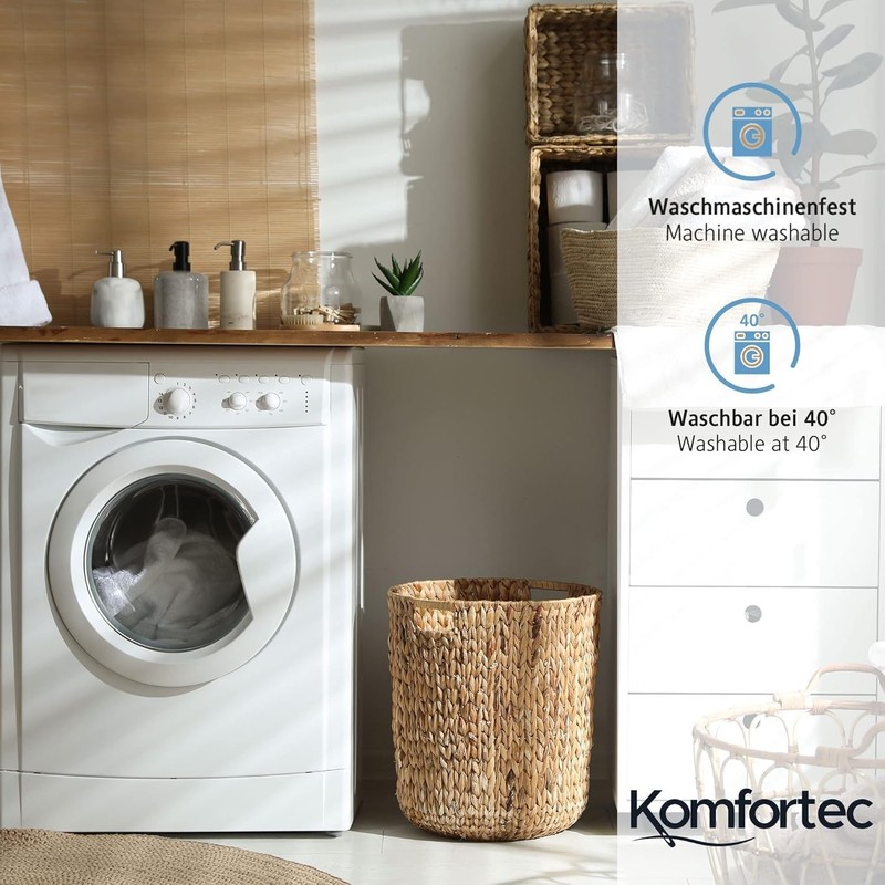 Komfortec Waterproof Mattress Protector 200 x 200 cm, Breathable, Crinkle