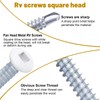 White Square Drive Trailer Exterior Self Tapping Screws # 8x1/2