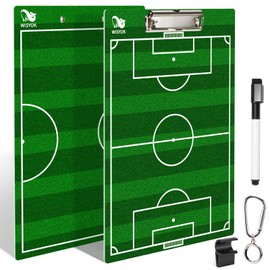 WISYOK Dry Erase Coaches Clipboard, Soccer Coaching Board, Premium Soccer Tactical Coaches, Double-Sided Soccer Clipboard for Coach Gift