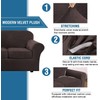 H.VERSAILTEX Real Velvet Plush 3 Piece Stretch Sofa Covers Couch