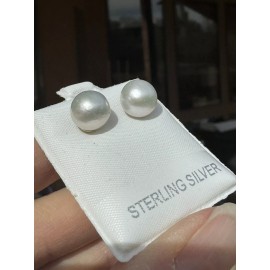 Edison 'Aloha Pearls' Cultured Edison 9mm White Pearl Stud Earrings, Sterling Post