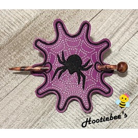 Spiderweb Bun Cover Hair Slider with Chopstick