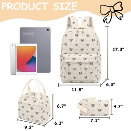 CAMTOP Backpack for School Kids Cute Backpacks for Girls Elementary Lighweight Bookbag with Lunch Box Pencil Case 3 in 1