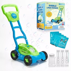 Playbees Bubble Maker Lawn Mower Kids Bubble Blowing Machine Push Toys for Boys