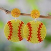 Heart-shaped Sport Ball Dangle Earrings Game Day Earrings for Women