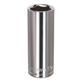 Siegen by Sealey WallDrive Socket 17mm Deep 3/8"Sq Drive - S0595
