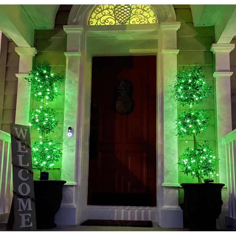 QITONG 2 Pack Green Solar Fairy Lights, Each 66ft 200