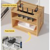 Wooden Router Shelf, Desktop WiFi Router Storage Box Modem Rack
