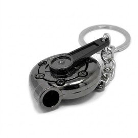 Hitt Brands - Llavero turbo para llaves de coche, anillo de llaves de turbina giratoria realista, accesorio de llavero de coche genial para hombres y mujeres, soporte de llaves de metal, regalo