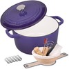 VORRINGARD Enameled Cast Iron Dutch Oven Pot with Lid, for