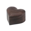 Tighall Black Walnut Wood Portable Proposal Ring Box, Heart Shaped