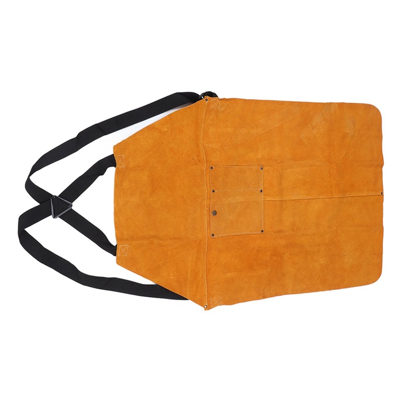 Welding Apron Leather Adjustable Strap Anti Splashing Flame Retardant for
