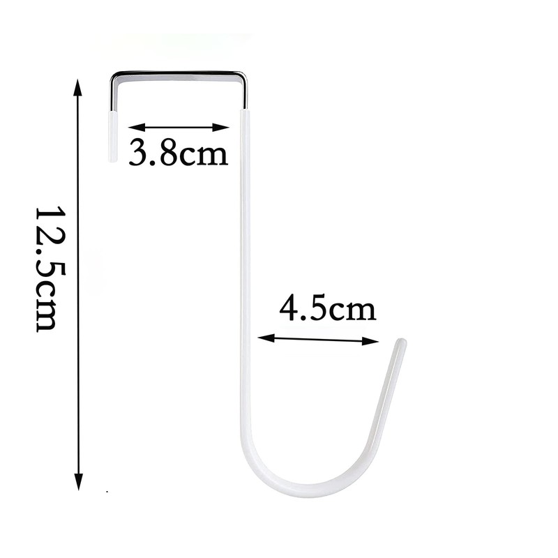 6 Pack Over The Door Hooks,with Rubber Prevent Scratches,Door Hangers