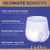 LivDry Ultimate 3XL Adult Incontinence Underwear, Max Absorbent Diapers for