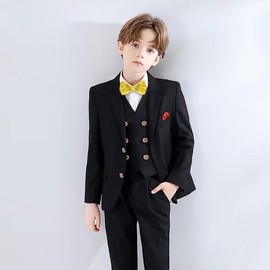YeeHeen Sequin Bow Ties for Kids Adjustable Pre-tied Shiny Bowtie for Party Wedding Gold