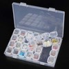 3 Piezas Caja de Plástico Transparente con 28 Compartimentos Extraíbles,