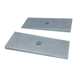 2" Wide Steel 2 Degree Shims Wedge for Pinion Angle or Caster - Set of 2, Zinc Plated (2° Degree)