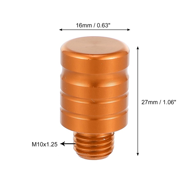 X AUTOHAUX 2pcs M10x1.25 Motorcycle Right Side Mirror Hole Plugs