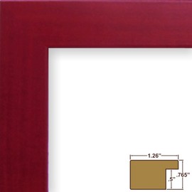 Craig Frames 26024 8.5 by 11-Inch Picture Frame, Smooth Wrap Finish, 1.26-Inch Wide, Red
