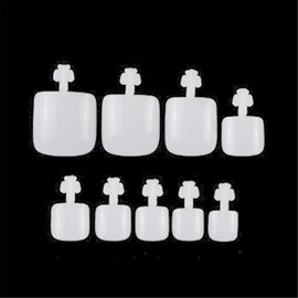 600pcs White False Toenails Full Cover Artificial Fake Toenail Acrylic Kit 10 Sizes Toe Nail Tips for Nail Salon Toe Art Nails