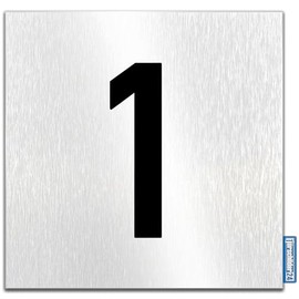 Türschilder24 Aluminium Dibond Sign - Door Sign • 120 x 120 x 3 mm • Numbers Door Numbers • 100% Made in Germany (1)