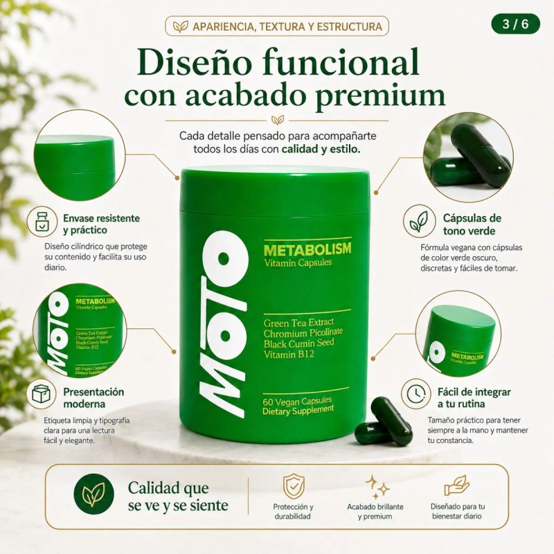 Complemento Con Té Verde, Comino Negro Y Cromo Diario