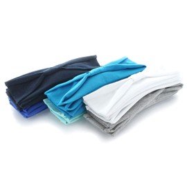 My Lello Jersey Cotton Knit Headbands - Child Size - Blues - 24 Pack