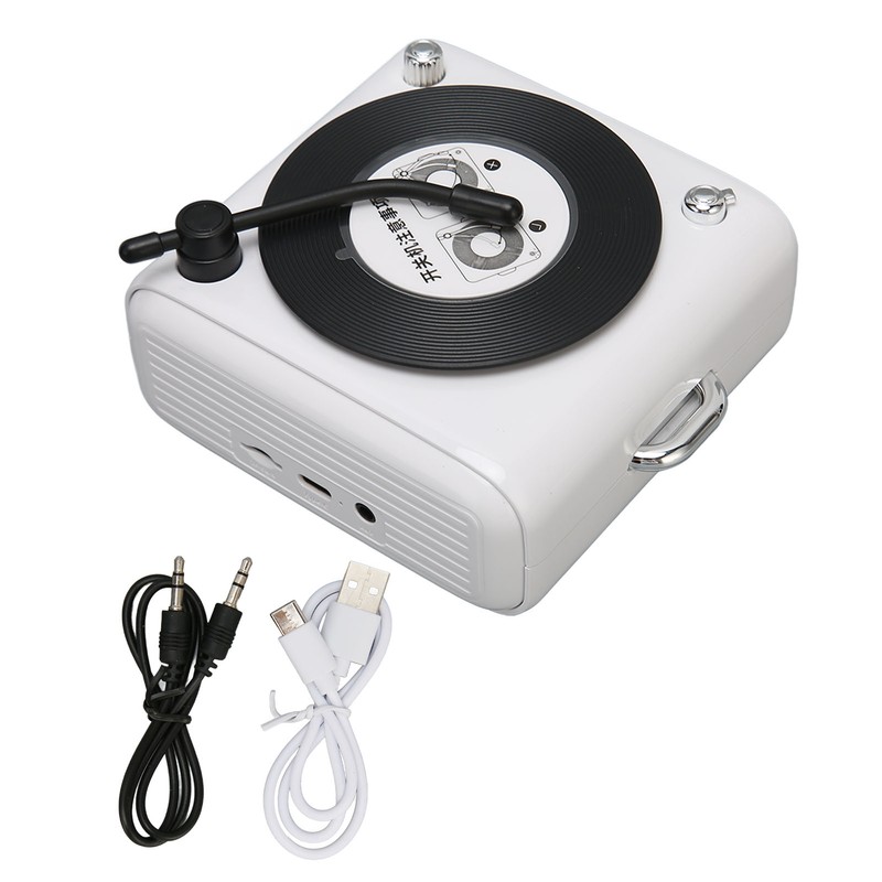 Bluetooth 5.0 Speaker Vinly Record Player Style Old Fashioned Classic