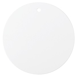CleverDelights 3" White Gift Tags - 100 Pack - Round Circle Paper Hang Tag