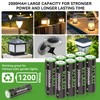 Kruta NiMH Rechargeable AA Batteries, 2000mAh 1.2V NiMH High Capacity