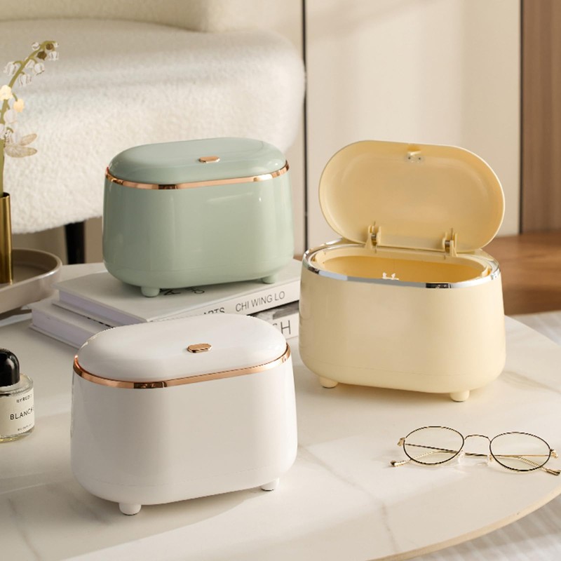 xiaoxianxian Table Bin, Small Table Waste Bin, 2 L Portable