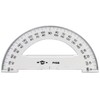 Alvin, P466, 6" Semicircular Protractors, 0.09" Thick Clear Plastic, School