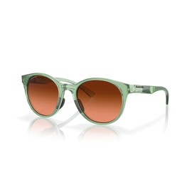 Oakley Women's OO9474 Spindrift Round Sunglasses, Transparent Jade/Prizm Brown Gradient, 52 mm
